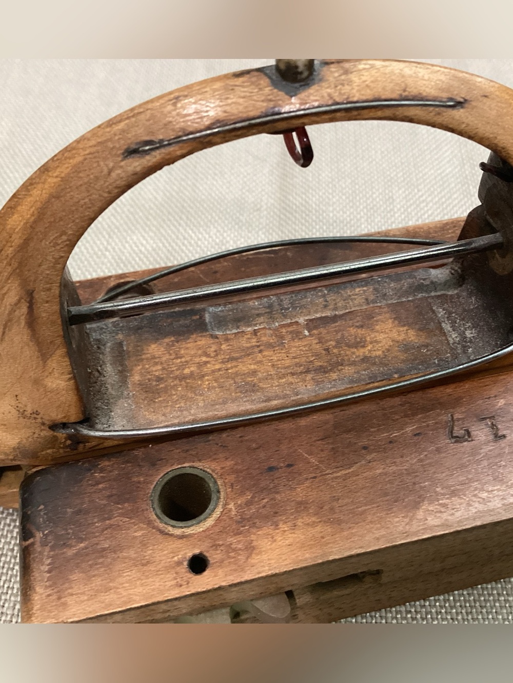 Antique Wooden Loom Ribbon Shuttle for Weaving. Robert G. Pratt 17 - Picture 5 of 6